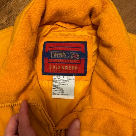 Twenty X by Wrangler Yellow Down-Filled Vest – Size L – VGUC - Picture 3 of 8